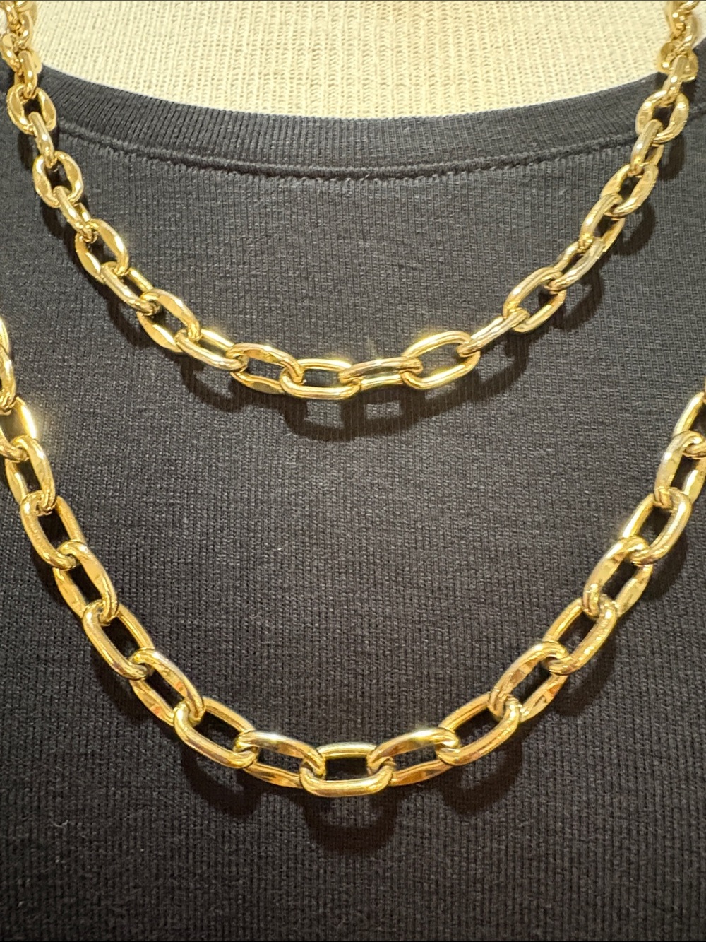 Monet gold chain link long necklace - Picture 2 of 7